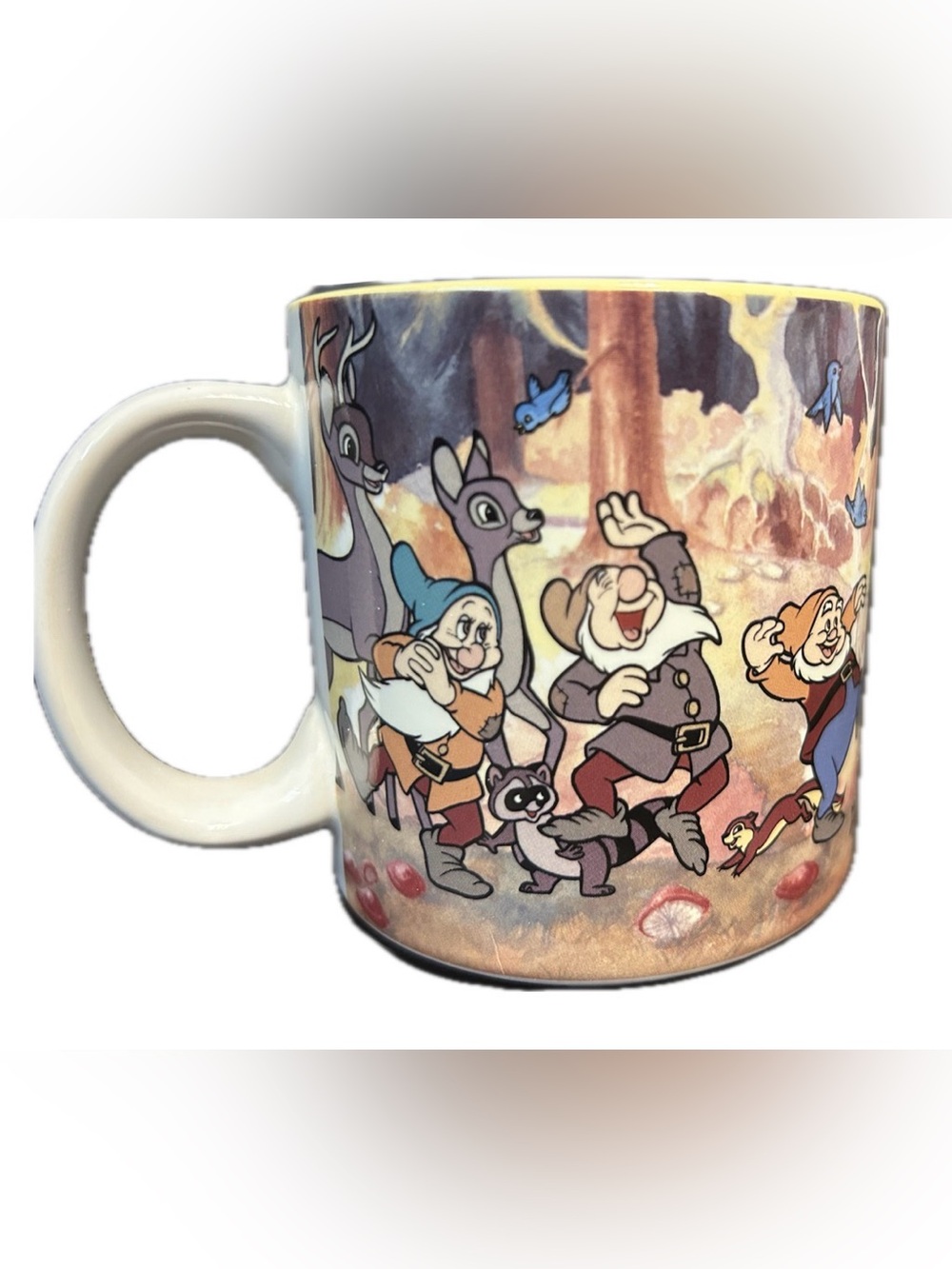 VTG 90s Disney Snow White & The Seven Dwarfs Mug. Handled.